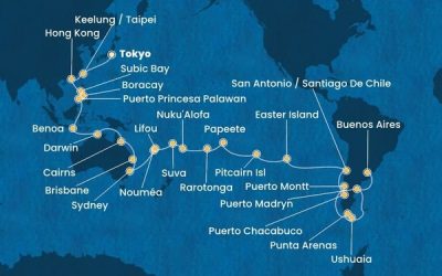 Giro del Mondo con Costa Serena 65 giorni da Giappone a Argentina. Ottobre 2026